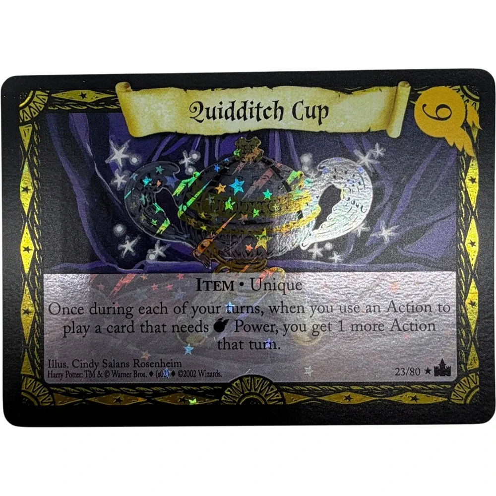 Harry Potter TCG Quidditch Cup 23/80 Rare Foil WotC 2002 Card Excellent